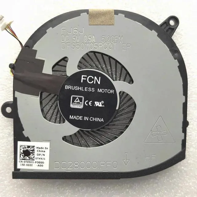 Alt view image 2 of 3 - AJMRTC Laptop GPU Cooling Fan, Replacement 0TK9J1 TK9J1 CN0TK9J1, DC 5V 4Pin PWM Graphics Cooler Fan for Dell XPS 15 9570 Precision 5530 Notebook Thermal Repair Spare Part