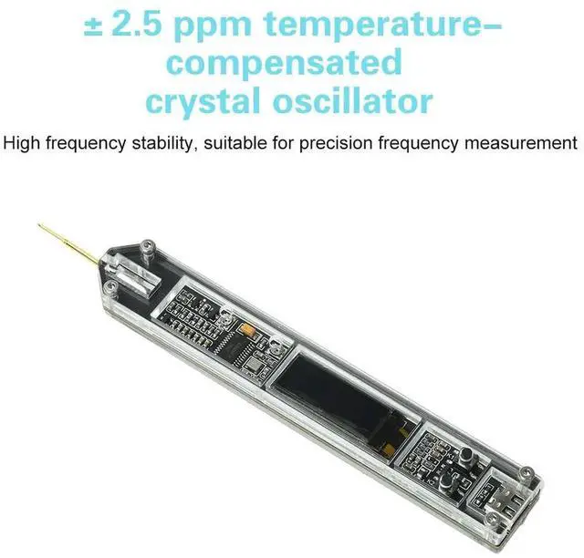 Alt view image 2 of 6 - AJMRTC PenType HighPrecision Frequency Counter Module, DC 5V 200Hz100MHz Frequency Meter with OLED Display, TypeC Power Interface Handheld Signal Frequency Tester for Electronic Circuit Debugging