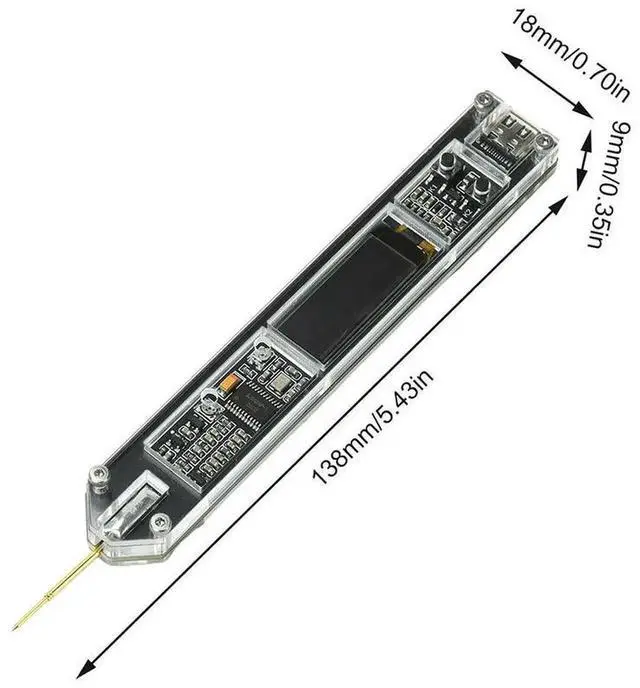 Alt view image 3 of 6 - AJMRTC PenType HighPrecision Frequency Counter Module, DC 5V 200Hz100MHz Frequency Meter with OLED Display, TypeC Power Interface Handheld Signal Frequency Tester for Electronic Circuit Debugging