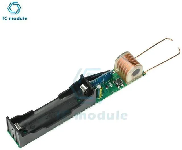 Alt view image 3 of 3 - AJMRTC RemoteControl ARC Igniter Module, DC 3.7V HighVoltage Boost Coil Arc Discharge Generator with Protective Case, Wireless Remote Trigger Arc Ignition Module for DIY Experiment Electronic Projec