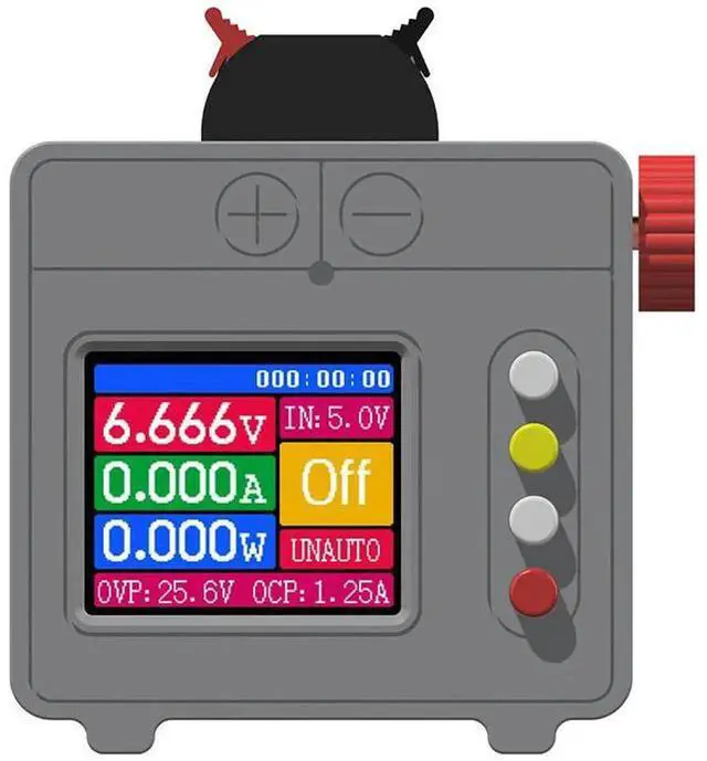 Alt view image 2 of 3 - AJMRTC Mini DCDC Step Up Step Down Power Supply Module 5W, Color Screen Adjustable Voltage Current 0.6V25.6V Output, MultiSafety Protection Buck Boost Converter for Electronic Experiment DIY Power