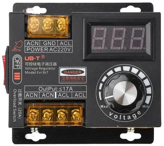 Main image of AJMRTC HighPower 220V AC Stepless Speed Controller, Thyristor Electronic Speed Regulator with Smooth Adjustment for Fan, Angle Grinder, Electric Drill, Power Tool Motor Speed Control Module