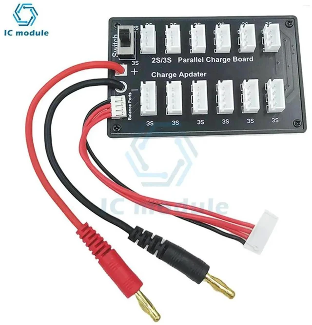 Main image of AJMRTC 2S 3S LiPo Battery Balance Charger Adapter Board, 7.4V 11.1V LithiumPolymer Balance Charge Module for Model Aircraft RC Drone Airplane Battery Pack Charging Conversion