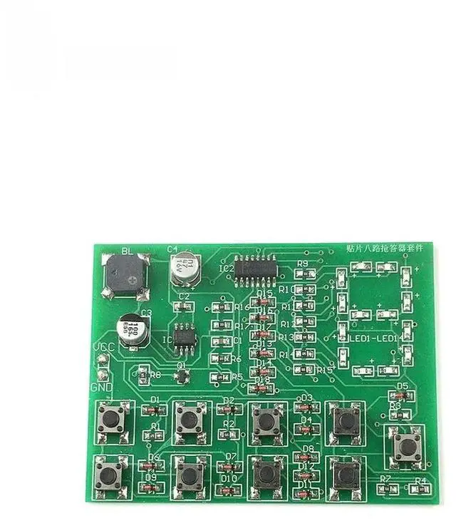 Alt view image 3 of 3 - AJMRTC 8Channel Digital Buzzer SMT Soldering Training DIY Kit, NE555 & CD4017 Circuit SMD Welding Practice Electronic Assembly Parts for STEM Education, Electronics Hobbyist, Beginner Circuit Learnin