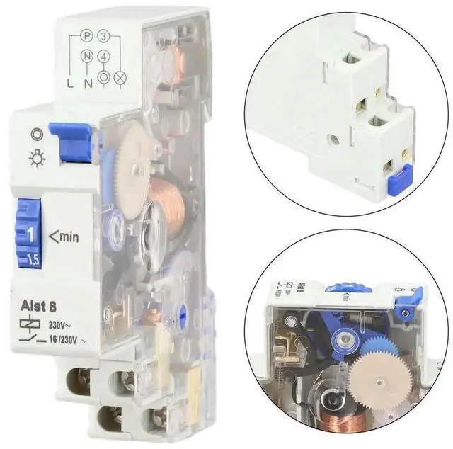 Alt view image 2 of 3 - AJMRTC Automatic Stair Light Timer Module 84*62*18MM, EnergySaving Low Power Consumption Time Control Relay Controller for Indoor Stairway Lighting System