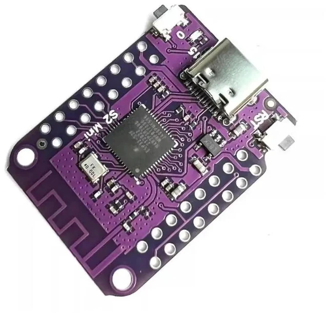 Main image of AJMRTC LOLIN S2 Mini V1.0.0 ESP32S2 Development Board, 4MB Flash 2MB PSRAM WiFi Microcontroller Board, LowPower IoT Wireless Module for Arduino Projects, DIY Electronics, Sensor Development & Protot