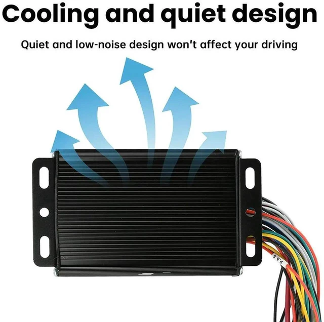Alt view image 3 of 3 - AJMRTC 36V 48V 20A Sine Wave Brushless Motor Controller, 350W500W EBike Inverter Speed Control Unit, Replacement Brushless Motor Driver for Electric Bicycle Modification & Repair