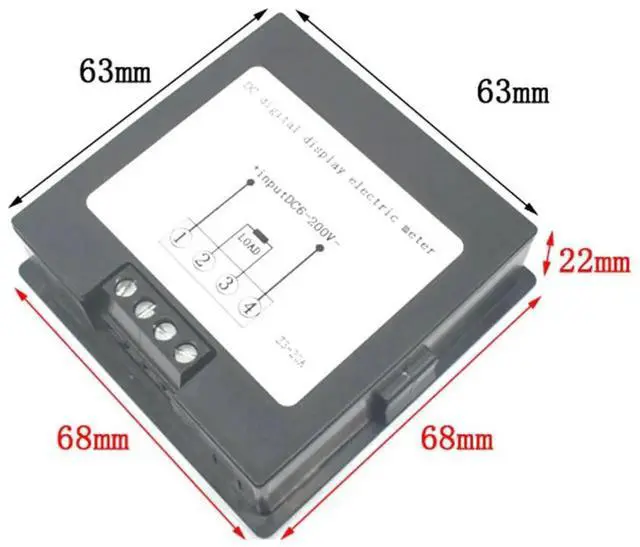 Alt view image 2 of 3 - AJMRTC DC 6V200V 20A LCD Digital Multifunction Meter, DC Voltage Current Power Consumption Impedance Tester, LCD Display Monitor for Battery, Power Supply and Electronic Circuit Testing