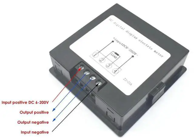 Alt view image 3 of 3 - AJMRTC DC 6V200V 20A LCD Digital Multifunction Meter, DC Voltage Current Power Consumption Impedance Tester, LCD Display Monitor for Battery, Power Supply and Electronic Circuit Testing