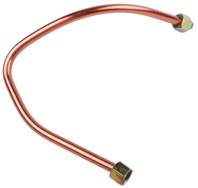 Alt view image 2 of 3 - AJMRTC Direct Coupled Air Compressor Tube, AluminumBrass Construction, 10mm OD x 450mm Length, 7.8mm Inner Hole, Replacement Air Compressor Connecting Pipe for Air Pump System Repair Parts