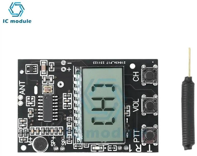 Alt view image 4 of 6 - AJMRTC FM Walkie Talkie AllinOne Circuit Board Module, 27480MHz 7Frequency FM Transmitter Receiver Module, DC 3.36V Power Supply for DIY TwoWay Radio Wireless Communication Projects