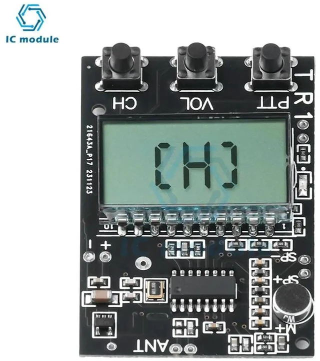 Alt view image 6 of 6 - AJMRTC FM Walkie Talkie AllinOne Circuit Board Module, 27480MHz 7Frequency FM Transmitter Receiver Module, DC 3.36V Power Supply for DIY TwoWay Radio Wireless Communication Projects