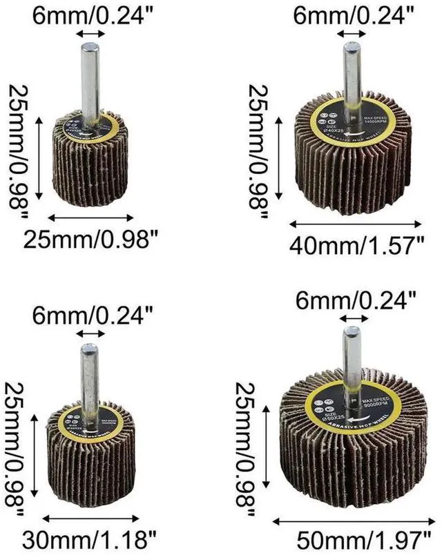 Main image of AJMRTC Emery Cloth Wheel Rotary Tool Disc, HeatResistant HighEfficiency Grinding Abrasive Disc, Compatible with Electric Drill for Professional Polishing Deburring Surface Sanding Work