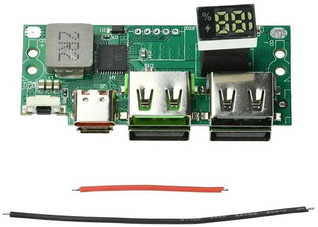 Main image of AJMRTC IP5356 Power Bank DIY Module, 3.7V Lithium Battery Charging Board 22.5W PD QC3.0 Fast Charge with Digital Display, MultipleProtection StepUp Power Module for DIY Portable Power Bank Projects
