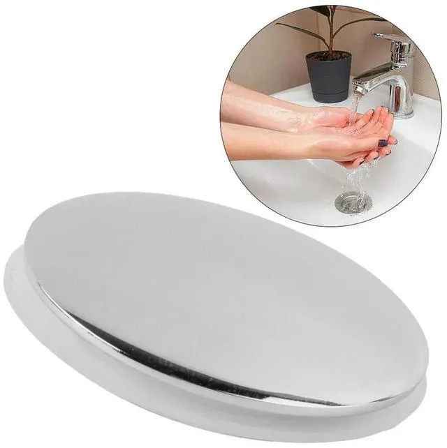Alt view image 2 of 3 - AJMRTC 36mm ClickClack Basin Drain Cap, ChromePlated Brass Body PopUp Stopper for Sink & Tub Waste Outlet, HeavyDuty PushType Drain Cover Replacement for Bathroom Sink Bathtub Drain Repair