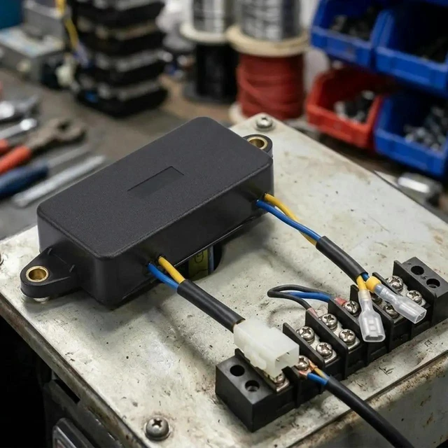 Alt view image 2 of 3 - AJMRTC Automatic Voltage Regulator AVR for 24.5KW Generator, 50Hz Generator Voltage Stabilizer Module with 100VDC Output, Replacement AVR Part for 2KW 3KW 3.5KW 4KW 4.5KW GasPowered Generator Repair