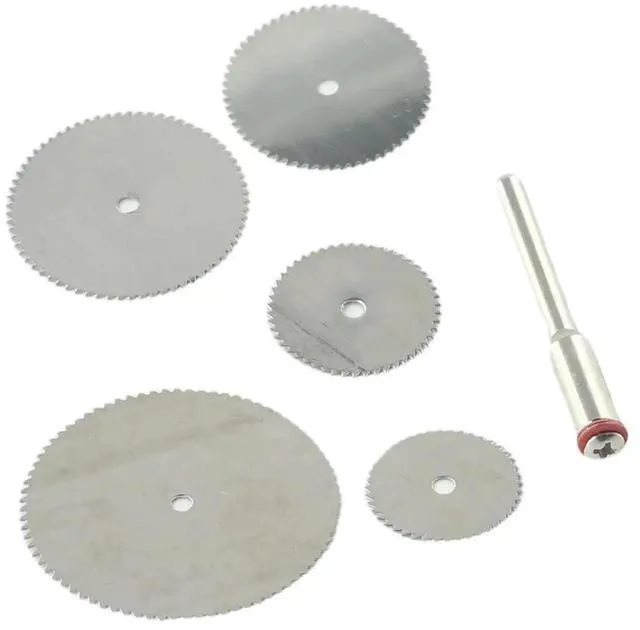 Alt view image 2 of 3 - AJMRTC 6Pcs Circular Saw Blades Set, 16/18/22/25/32mm Electric Grinding Cutting Discs, 3.0mm Shank Diameter Replacement Cutting Wheels for Rotary Cutter Power Tool Accessories