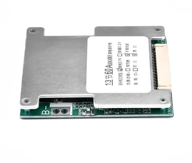 Alt view image 2 of 3 - AJMRTC 13S 48V 60A Compact BMS LithiumIon Battery Pack Protection Module, Isoport BMS Circuit Board Without Balance Function, OverCharge OverDischarge ShortCircuit Protection for Liion Battery Pa