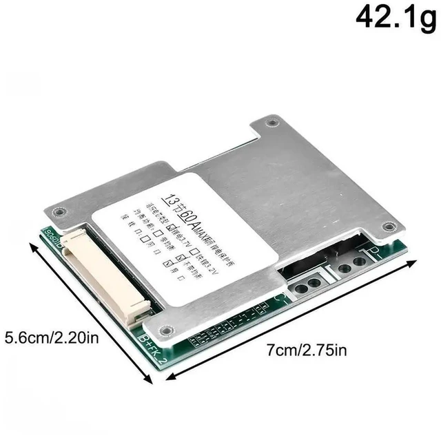 Alt view image 3 of 3 - AJMRTC 13S 48V 60A Compact BMS LithiumIon Battery Pack Protection Module, Isoport BMS Circuit Board Without Balance Function, OverCharge OverDischarge ShortCircuit Protection for Liion Battery Pa