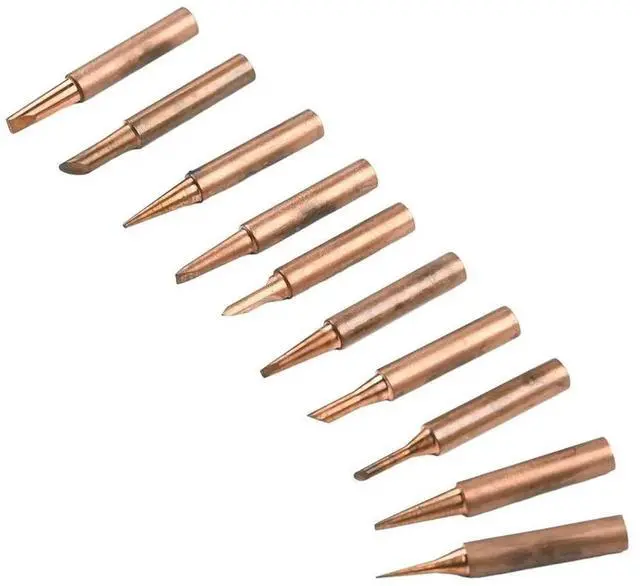Main image of AJMRTC 10Pcs/Set LeadFree Pure Soldering Tips, Diamagnetic Solder Iron Tip Tool, 200480°C Working Temperature Replacement Tips for Electric Soldering Iron Welding Repair Projects