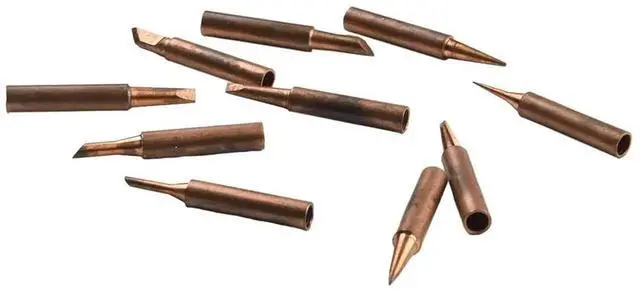 Alt view image 3 of 3 - AJMRTC 10Pcs/Set LeadFree Pure Soldering Tips, Diamagnetic Solder Iron Tip Tool, 200480°C Working Temperature Replacement Tips for Electric Soldering Iron Welding Repair Projects