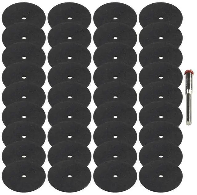 Alt view image 3 of 3 - AJMRTC 36Pcs 24mm Abrasive Wheel Cutting Disc Set with 1Pc Connecting Rod, Round Grinding Pads for Angle Grinder, Cutting & Polishing Accessory for Steel, Stone, Plastic and Wood Materials