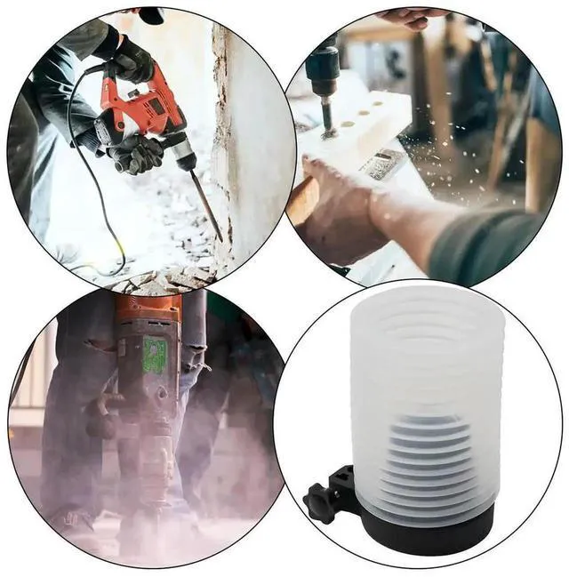 Alt view image 2 of 3 - AJMRTC Drill Dust Collector Cover, Universal Electric Hammer Dustproof Hole Saw Dust Catcher Bowl for Wall Ceiling Drilling, Debris Dust Shield Hand Power Tool Accessory Fit Most Electric Drills & Rot