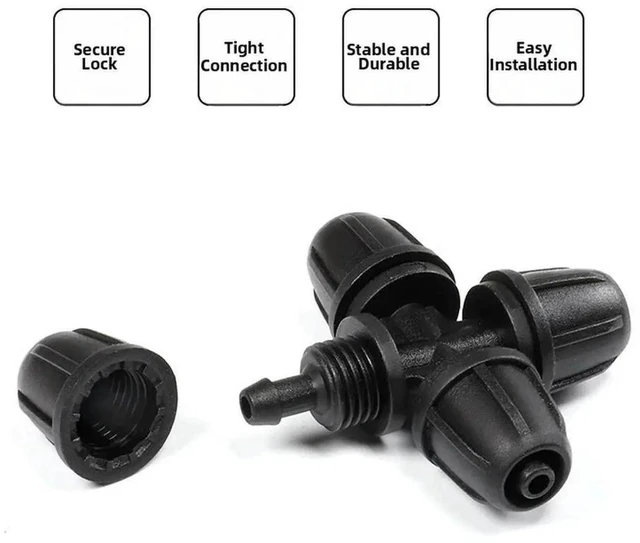 Main image of AJMRTC Compact MultiOutlet Garden Irrigation Hose Connector, 47mm Tube Splitter Fitting, Drip Irrigation Accessory for Balcony Greenhouse Courtyard Plant Watering System Expansion