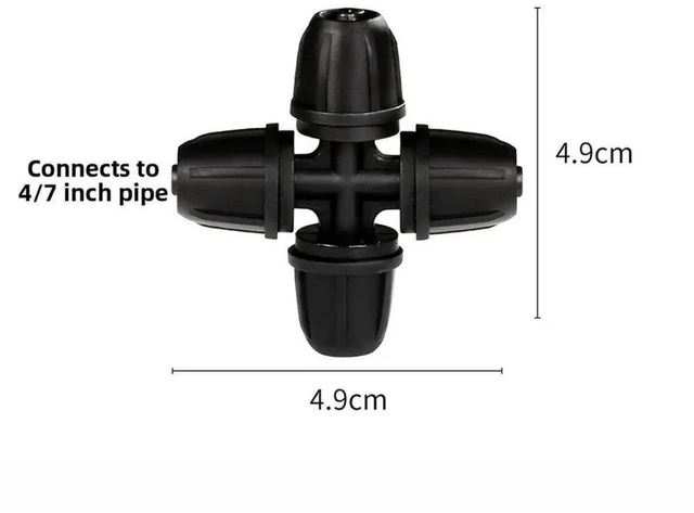 Alt view image 2 of 3 - AJMRTC Compact MultiOutlet Garden Irrigation Hose Connector, 47mm Tube Splitter Fitting, Drip Irrigation Accessory for Balcony Greenhouse Courtyard Plant Watering System Expansion