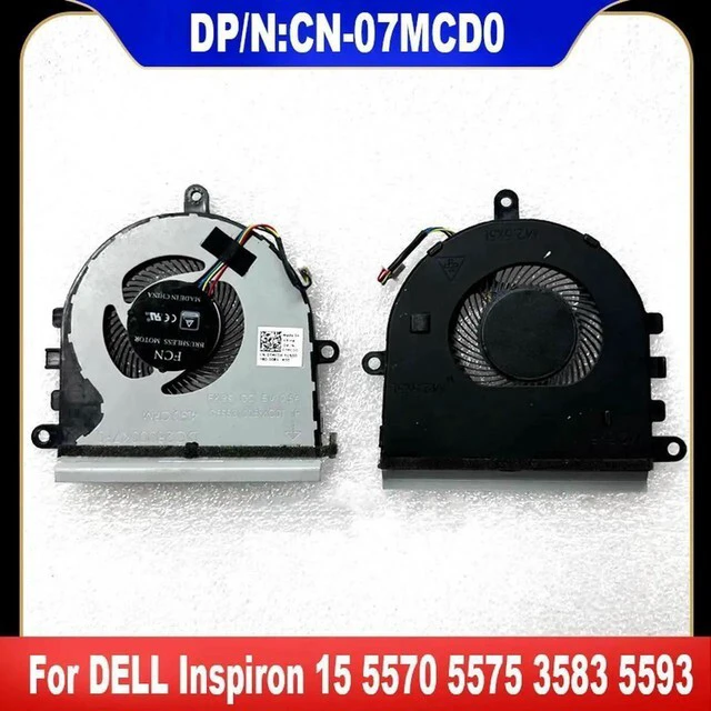 Main image of AJMRTC Laptop CPU Cooling Fan Replacement for Dell Inspiron 15 5570 5575 5593 3583 3584 3585, OEM Part Number 07MCD0 7MCD0, 4Pin DC Power Connector Notebook Cooler Repair Spare Part