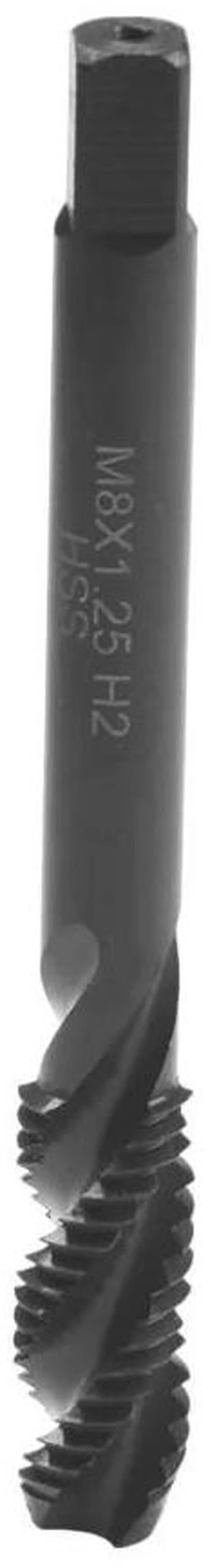 Alt view image 3 of 3 - AJMRTC M8 x 1.25 Metric Machine Thread Tap, HSS Nitriding Coated Bright Finish Tap, Upward Chip Removal Design, Durable Thread Cutting Tool for Tapping Internal Metric Machine Threads