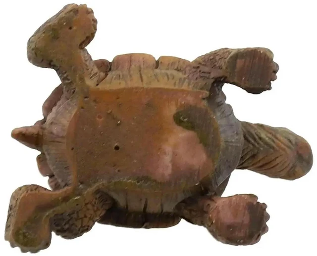 Alt view image 2 of 3 - AJMRTC Brown Turtle Statue Ornament, Feng Shui Garden Figurine Decor for Home Decoration, Realistic Turtle Sculpture for Balcony Backyard Lawn Patio Yard Outdoor Landscape Decoration Gift