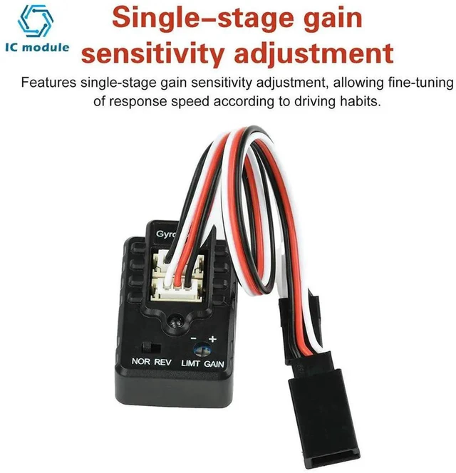 Alt view image 3 of 3 - AJMRTC DualAxis Gyroscope Module, Vehicle Drift Assist Gyro Stabilizer Module, Special Drift Control Stabilization Unit for RC Drift Cars FlatTrack Racing Vehicles, HighSensitivity Angle Correction