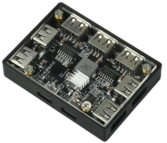 Alt view image 3 of 3 - AJMRTC MultiPort USB Expansion Hub, 7Port USB 2.0 Interface PD QC 12V Trigger Buck Board, TypeC Power Input 40W Charging Module, Power Supply Converter for Office Equipment Electronic DIY Projects