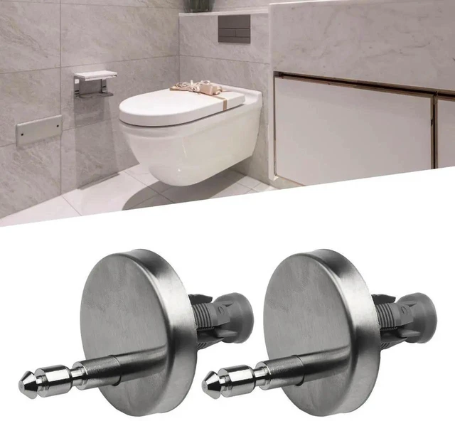 Alt view image 2 of 3 - AJMRTC Soft Close Toilet Seat Hinges Pair, Stainless Steel Quick Release TopMount 45mm Center Distance Hinge Replacement Kit, Practical Spare Hardware Accessories for Toilet Seat Repair & Replacement