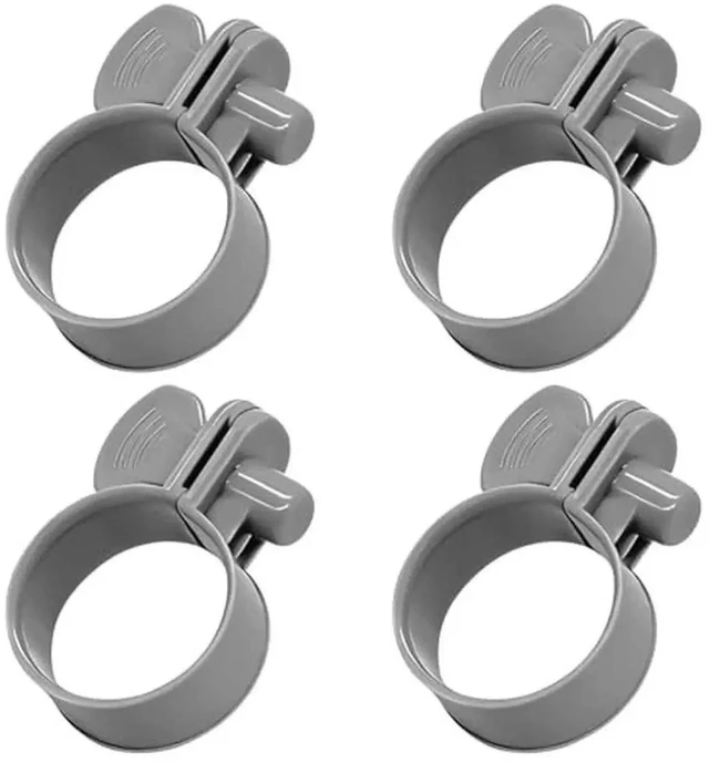 Alt view image 2 of 3 - AJMRTC Plastic Pool Hose Clamps Clips for Swimming Pool Maintenance, Robust Plastic Hose Fasteners to Secure Pool Hose Connections, Replacement Hose Holding Accessories for Pool Filter Pump System Wat