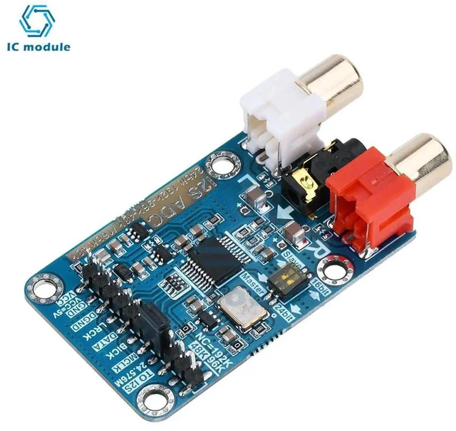 Alt view image 2 of 3 - AJMRTC I2S ADC Audio Capture Development Board, MasterSlave Mode, 24Bit 192KHz 96KHz 48KHz Sampling Rate I2S Audio Acquisition Card for Embedded DIY Audio Electronic Development Projects