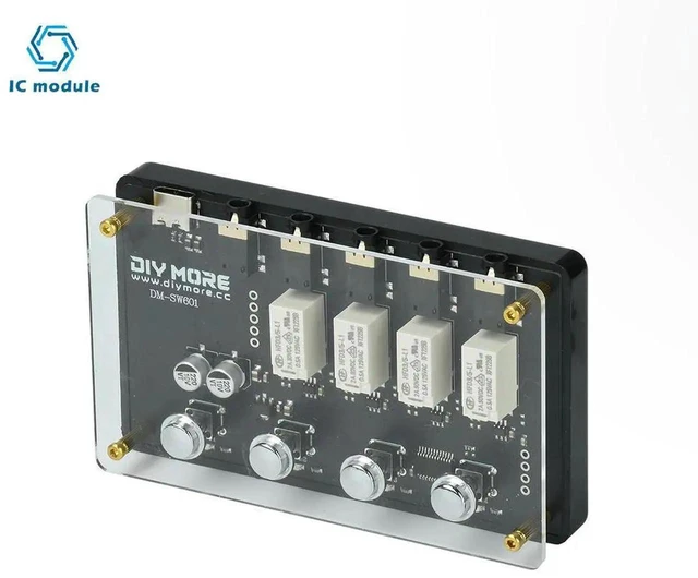 Alt view image 3 of 3 - AJMRTC 4In 1Out 3.5mm Stereo Audio Switcher DMSW601, NoNoise Magnetic Relay MultiChannel Audio Selector for Computer, TV, Game Console, Headphone Speaker Audio Signal Switch Device