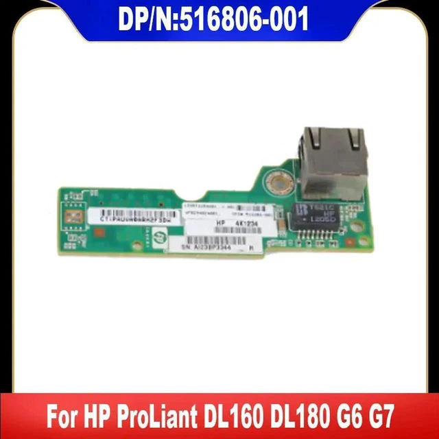 Main image of AJMRTC 516806001 iLO100 Dedicated Management Port Board, Replacement LightsOut Remote Management Module for HPE ProLiant DL160 DL180 G6 G7 Server Repair Spare Part