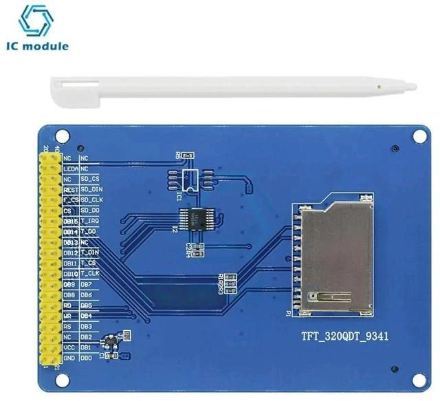 Alt view image 3 of 3 - AJMRTC 3.2 Inch TFT LCD Display Module with Touch Screen, 320x240 Resolution ILI9341 Controller Panel, 3.3V5V Working Voltage for Arduino, MCU DIY Embedded Electronic Development Projects