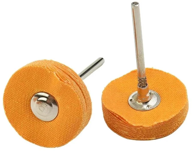Main image of AJMRTC 10Pcs Buffing Polishing Wheel Set, Yellow Wool & Cotton Cloth Polishing Discs with Shank, Electrical Grinding Tool Replacement Parts for Metal Surface Polishing Rust Removal and Detail Finishin