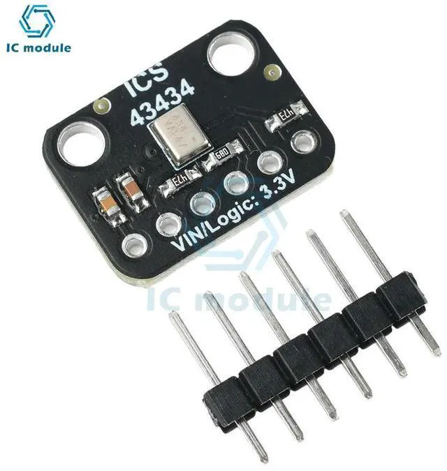 Alt view image 2 of 5 - AJMRTC ICS43434 I2S MEMS Microphone Mini Module, DC 1.5V3.6V LowPower Audio Collecting Board with Builtin LowPass Filter for Voice Acquisition, Embedded Audio DIY and IoT SoundRelated Projects