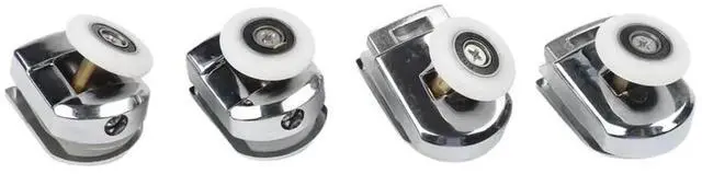 Alt view image 2 of 3 - AJMRTC Pack of 4 Shower Door Rollers, 25mm Zinc Alloy SmoothSliding Replacement Wheels, EasyInstall Glass Shower Door Runner Hardware for Bathroom Sliding Glass Door Repair and NoiseFree Movement