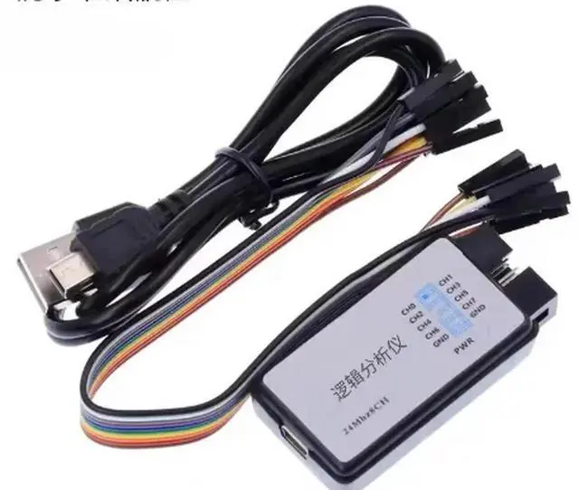 Main image of AJMRTC Complete USB Logic Analyzer Kit, Digital Signal Debugging Tool for Microcontroller & Programmable Logic Device, MultiChannel Signal Capture for Embedded Development and Hardware Troubleshootin