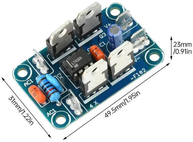 Alt view image 3 of 3 - AJMRTC LT4320 Ideal Diode Rectifier Bridge Module, AC 740V Active Rectifier for JLH 1969 Class A Power Amplifier, Low Heat Rectifier Tube Replacement DIY Electronic Kit Audio Power Supply Component