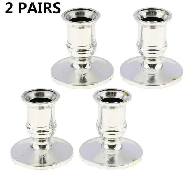 Main image of AJMRTC 4Pcs Candle Holders Set, MultiStyle Taper Tea Light Pillar Candlestick Base, Decorative Tabletop Centerpiece for Home Kitchen Dining Table Wedding Party Decoration