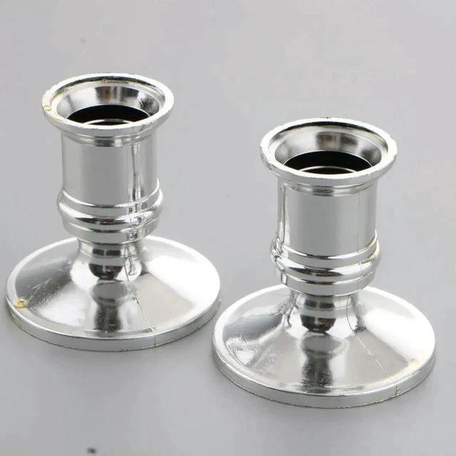 Alt view image 3 of 3 - AJMRTC 4Pcs Candle Holders Set, MultiStyle Taper Tea Light Pillar Candlestick Base, Decorative Tabletop Centerpiece for Home Kitchen Dining Table Wedding Party Decoration