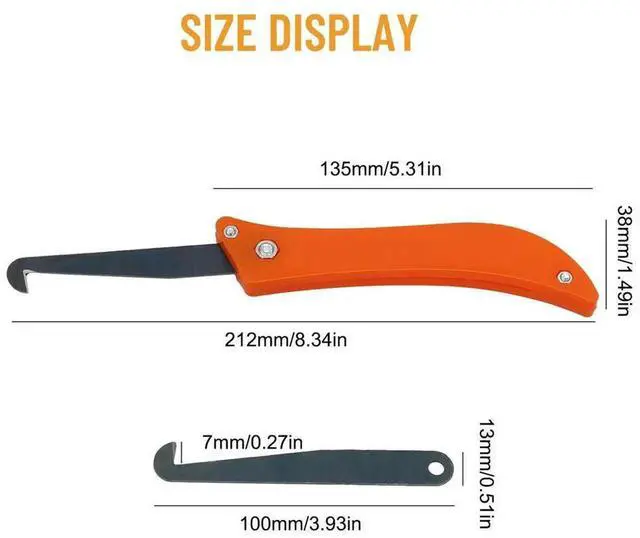 Alt view image 3 of 3 - AJMRTC Multifunctional Hand Hook Blade Tool Set, 21.2cm Length Replaceable Hook Blade Kit for Cleaning, Cutting, Removing Residue, Practical Convenient HandOperated Repair Hand Tool