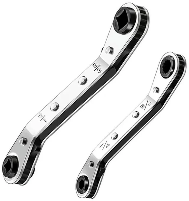Alt view image 2 of 3 - AJMRTC Air Conditioner Refrigeration Valve Wrench, HeavyDuty Service Spanner Tool for HVAC Refrigerant Valve Maintenance, Compatible for AirConditioning Refrigeration System Repair Work