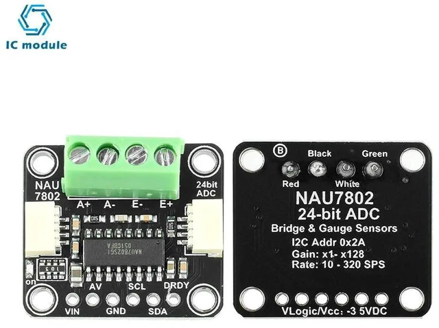 Alt view image 3 of 3 - AJMRTC NAU7802 HighPrecision 24Bit ADC Module, Pressure Sensor Data Conversion Board with STEMMA QT / Qwiic I2C Interface for Load Cell & Weight Sensing Secondary Development